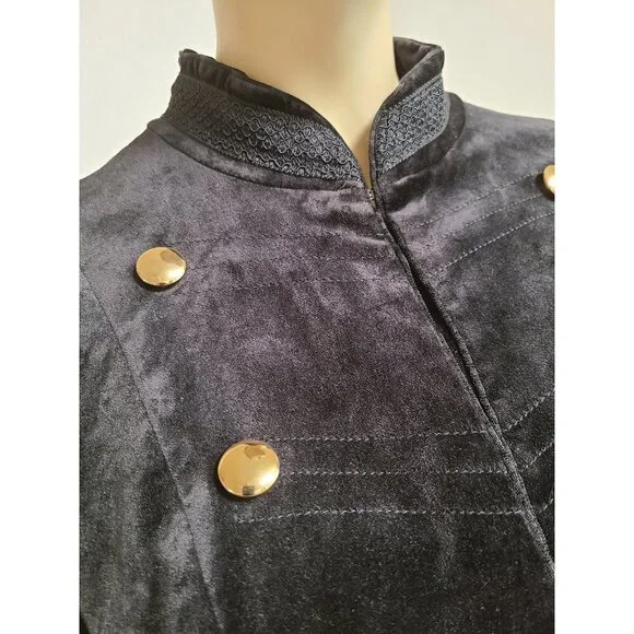 Velvet Military Jacket - Picture 3 of 9